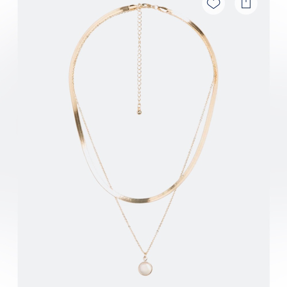 Jill Michael Elysia Herringbone and Pearl Pendant Necklace